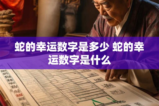 蛇的幸运数字是多少 蛇的幸运数字是什么