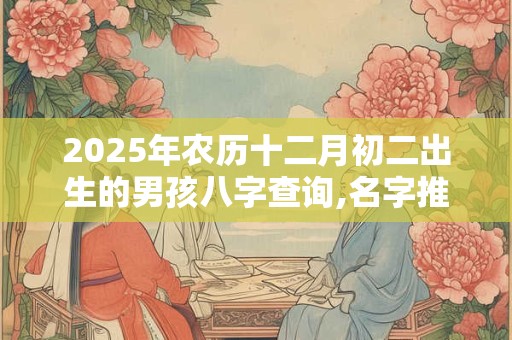 2026年农历十二月初二出生的男孩八字查询,名字推荐