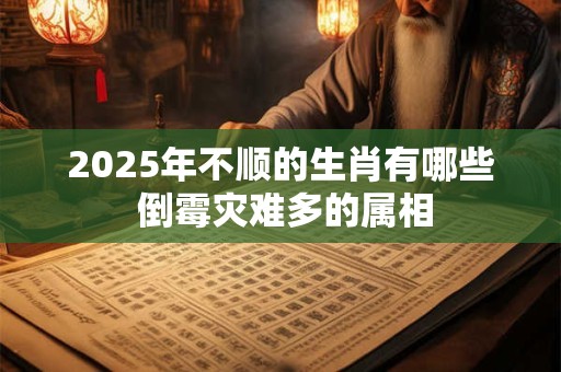 2025年不顺的生肖有哪些 倒霉灾难多的属相