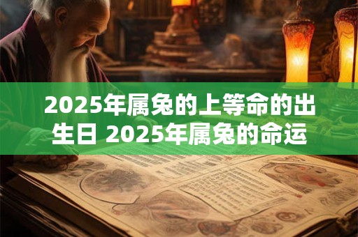 2026年属兔的上等命的出生日 2026年属兔的命运