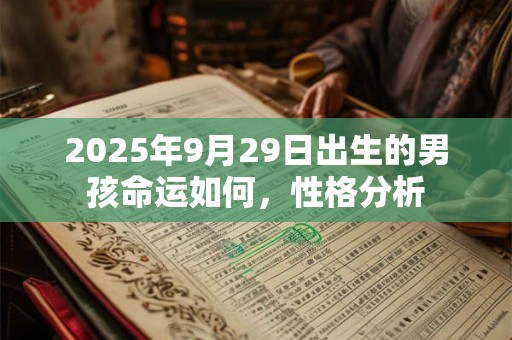 2026年9月29日出生的男孩命运如何，性格分析