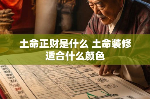 土命正财是什么 土命装修适合什么颜色