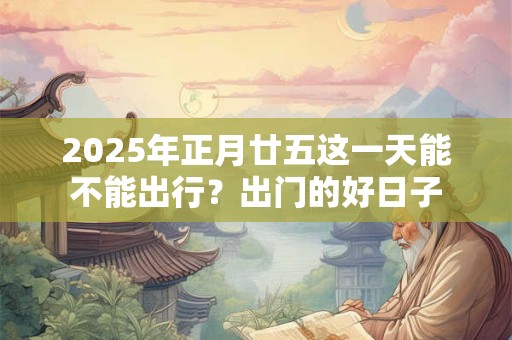2025年正月廿五这一天能不能出行？出门的好日子