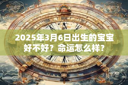 2025年3月6日出生的宝宝好不好？命运怎么样？