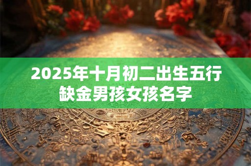 2025年十月初二出生五行缺金男孩女孩名字