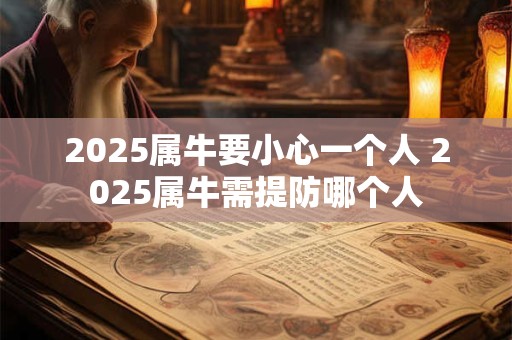 2025属牛要小心一个人 2025属牛需提防哪个人
