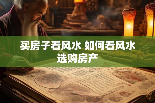 买房子看风水 如何看风水选购房产