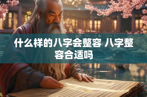 什么样的八字会整容 八字整容合适吗