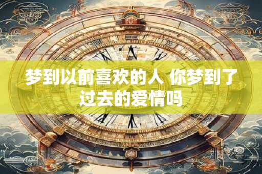 梦到以前喜欢的人 你梦到了过去的爱情吗