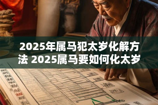 2025年属马犯太岁化解方法 2025属马要如何化太岁