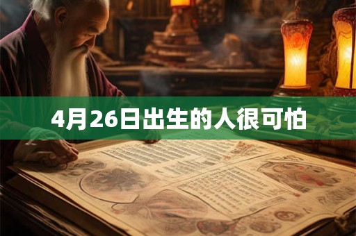 4月26日出生的人很可怕 4月26日出生的人很可怕