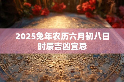 2026兔年农历六月初八日时辰吉凶宜忌