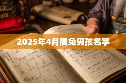 2025年4月属兔男孩名字