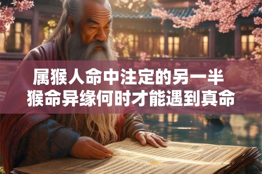 属猴人命中注定的另一半 猴命异缘何时才能遇到真命天子女神