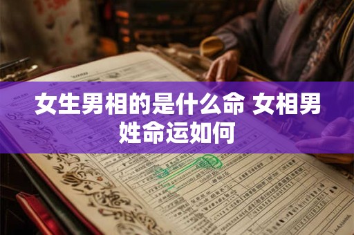 女生男相的是什么命 女相男姓命运如何