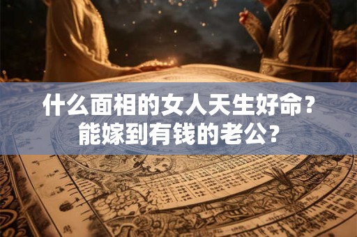 什么面相的女人天生好命？能嫁到有钱的老公？