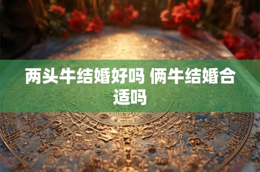 两头牛结婚好吗 俩牛结婚合适吗