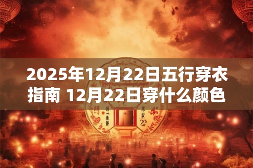 2025年12月22日五行穿衣指南 12月22日穿什么颜色的衣服