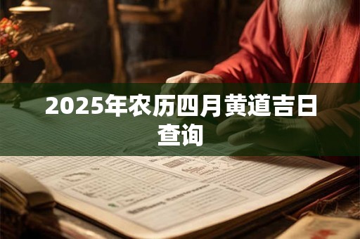 2025年农历四月黄道吉日查询 2025年农历四月黄道吉日查询