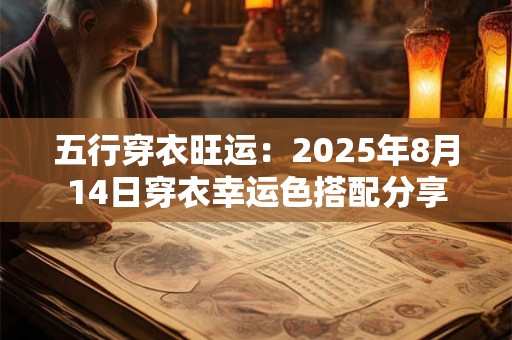 五行穿衣旺运：2025年8月14日穿衣幸运色搭配分享