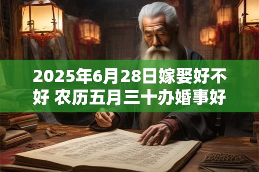 2025年6月28日嫁娶好不好 农历五月三十办婚事好吗