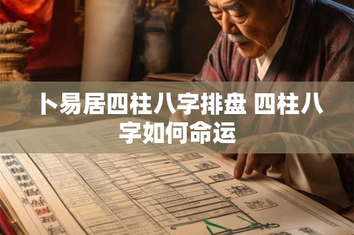 卜易居四柱八字排盘 四柱八字如何命运