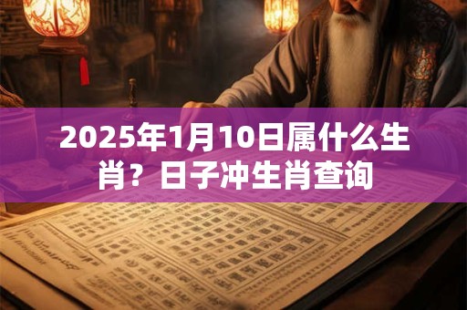 2025年1月10日属什么生肖？日子冲生肖查询