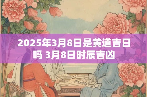 2026年3月8日是黄道吉日吗 3月8日时辰吉凶