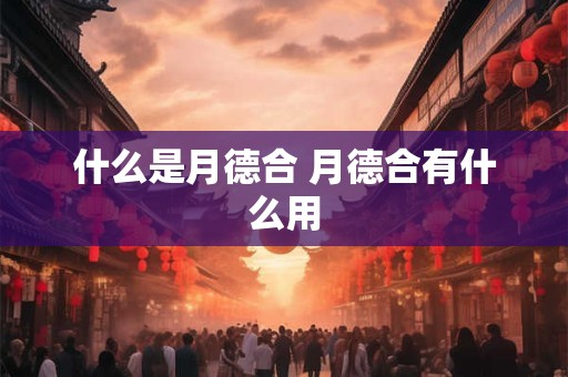 什么是月德合 月德合有什么用