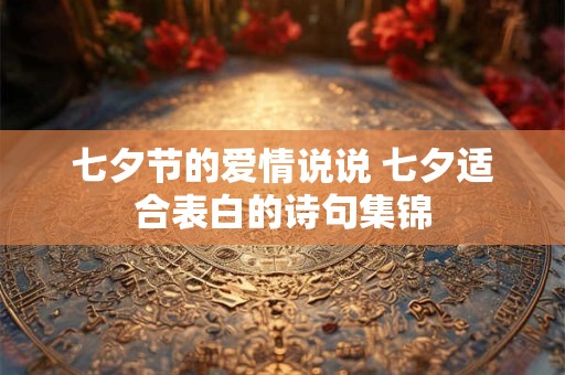 七夕节的爱情说说 七夕适合表白的诗句集锦