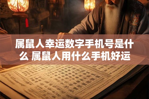 属鼠人幸运数字手机号是什么 属鼠人用什么手机好运气好