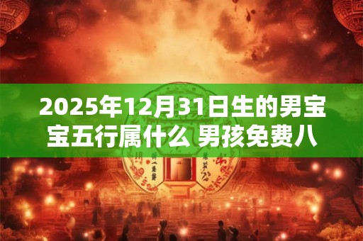 2025年12月31日生的男宝宝五行属什么 男孩免费八字起名 2025年12月31日生的男宝宝五行属什么 男孩免费八字起名