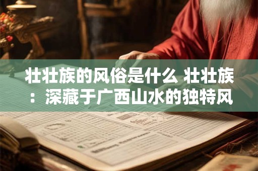 壮壮族的风俗是什么 壮壮族：深藏于广西山水的独特风俗画卷