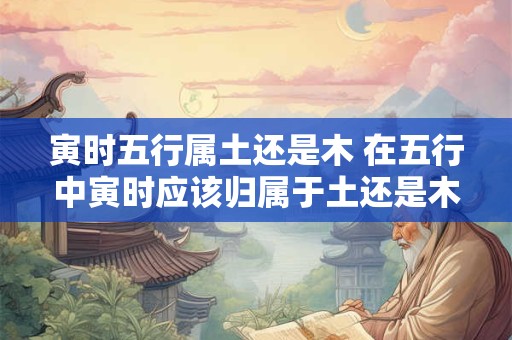 寅时五行属土还是木 在五行中寅时应该归属于土还是木呢