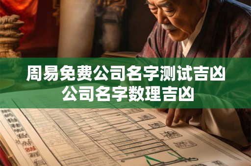 周易免费公司名字测试吉凶 公司名字数理吉凶
