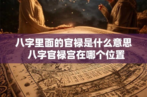 八字里面的官禄是什么意思  八字官禄宫在哪个位置
