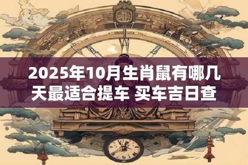 2025年10月生肖鼠有哪几天最适合提车 买车吉日查询