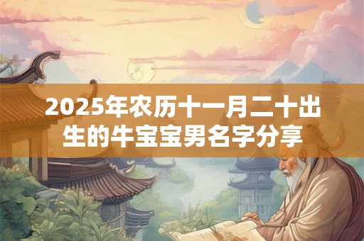 2026年农历十一月二十出生的牛宝宝男名字分享