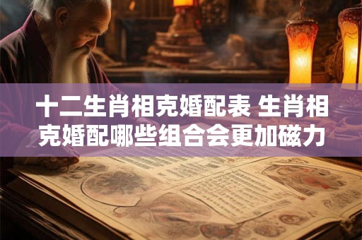 十二生肖相克婚配表 生肖相克婚配哪些组合会更加磁力强大