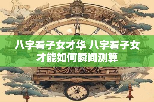 八字看子女才华 八字看子女才能如何瞬间测算