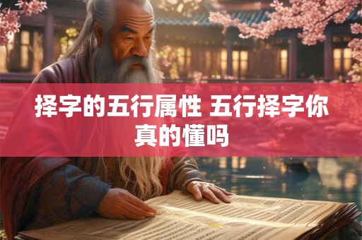 择字的五行属性 五行择字你真的懂吗 择字的五行属性 五行择字你真的懂吗