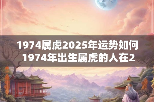 1974属虎2025年运势如何 1974年出生属虎的人在2025年运势如何