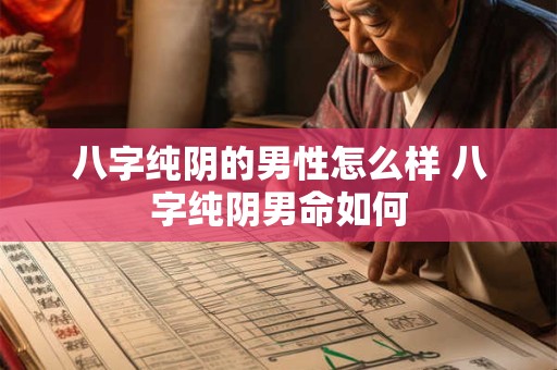 八字纯阴的男性怎么样 八字纯阴男命如何