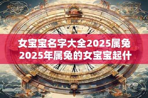 女宝宝名字大全2025属兔 2025年属兔的女宝宝起什么名字好