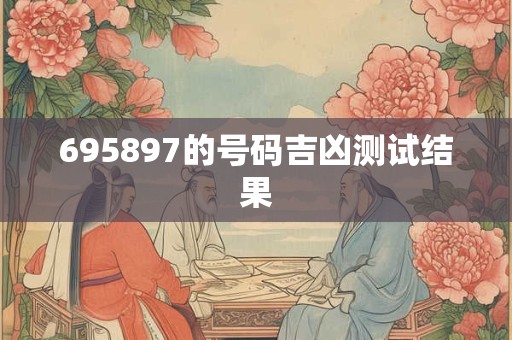 695897的号码吉凶测试结果