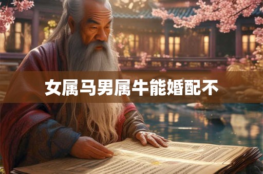 女属马男属牛能婚配不