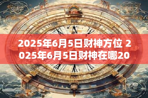 2025年6月5日财神方位 2025年6月5日财神在哪2025年6月5日财位在何处