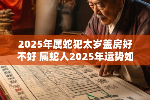 2025年属蛇犯太岁盖房好不好 属蛇人2025年运势如何