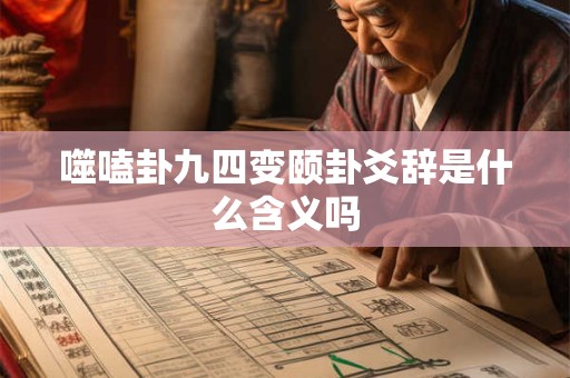 噬嗑卦九四变颐卦爻辞是什么含义吗 噬嗑卦九四变颐卦爻辞是什么含义吗