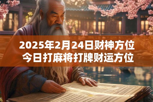2025年2月24日财神方位 今日打麻将打牌财运方位